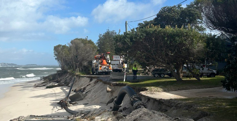 Repair works at Hawks Nest