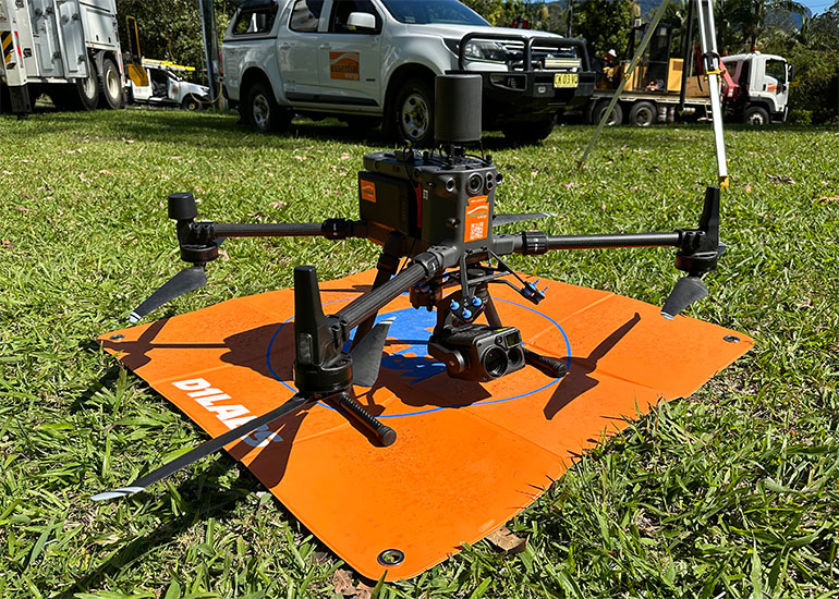 Drone on ground